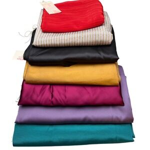 Vintage Specialty Fabric Lot – 7 Unique Shiny Textured Wovens – 1.2kg – 1980s